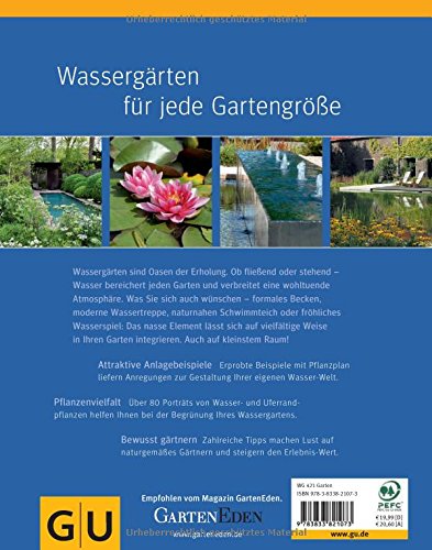 Wassergärten gestalten: Gestaltungsideen für jeden Standort - Buchrückseite